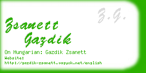 zsanett gazdik business card